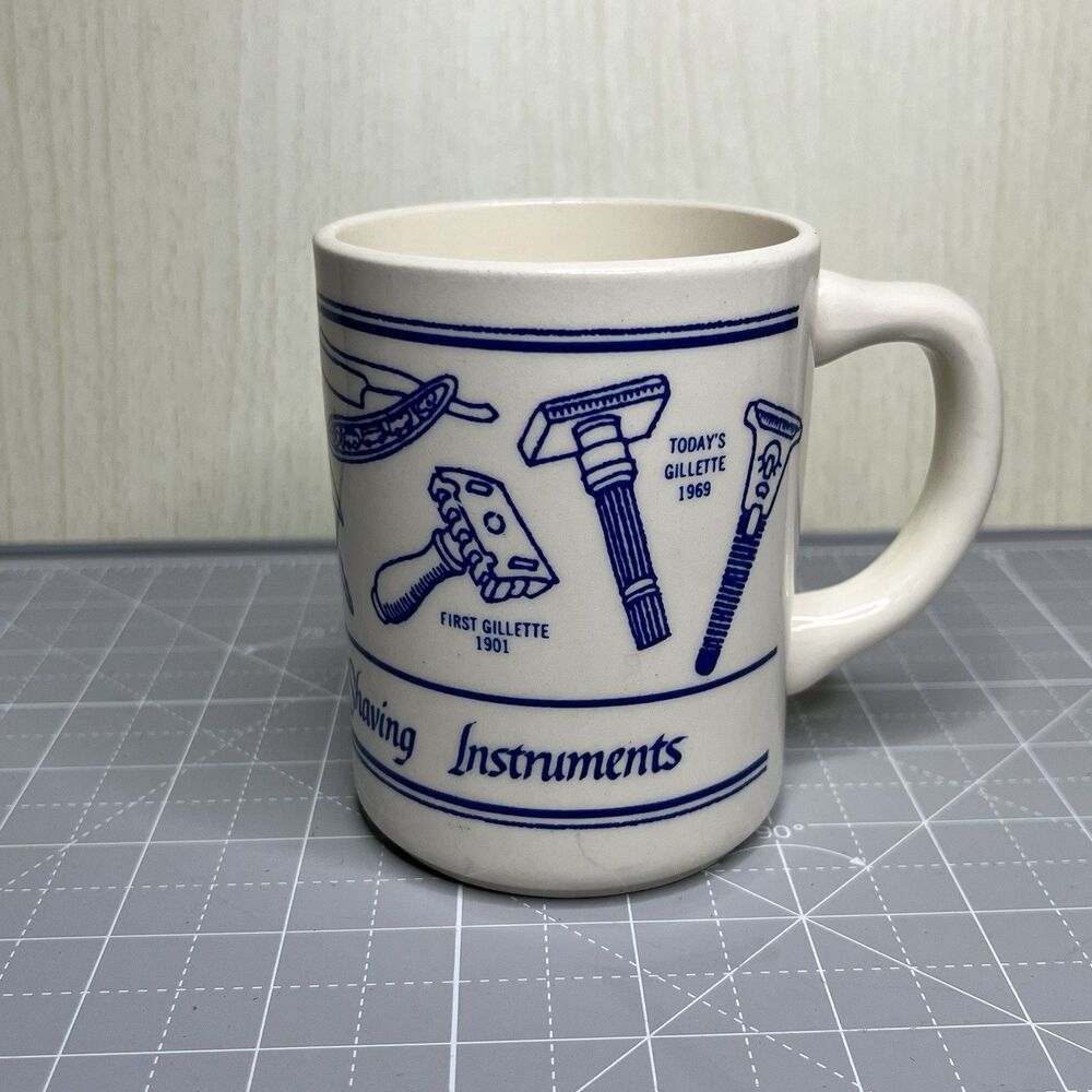 Gillette Mug The Evolution of Shaving Instruments Made in USA Razor Safety Razor - Picture 4 of 7